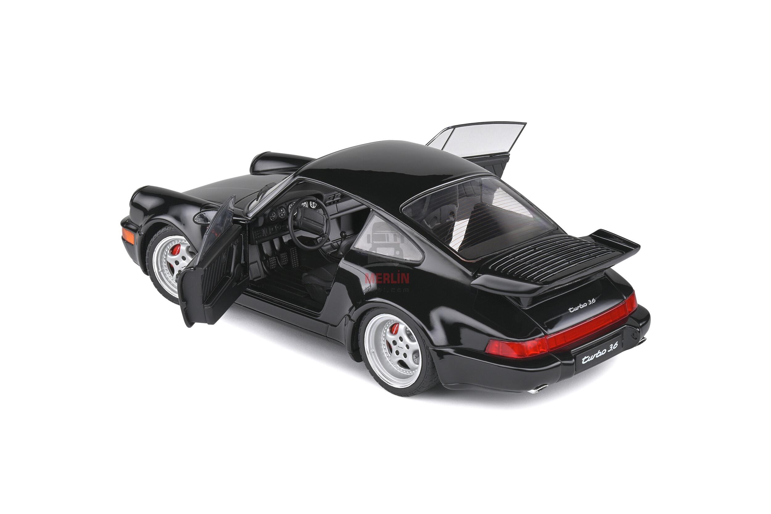 Solido 1/18 Scale S1803404 - Porsche 911 (964) Turbo 3.6 – Black – 1993
