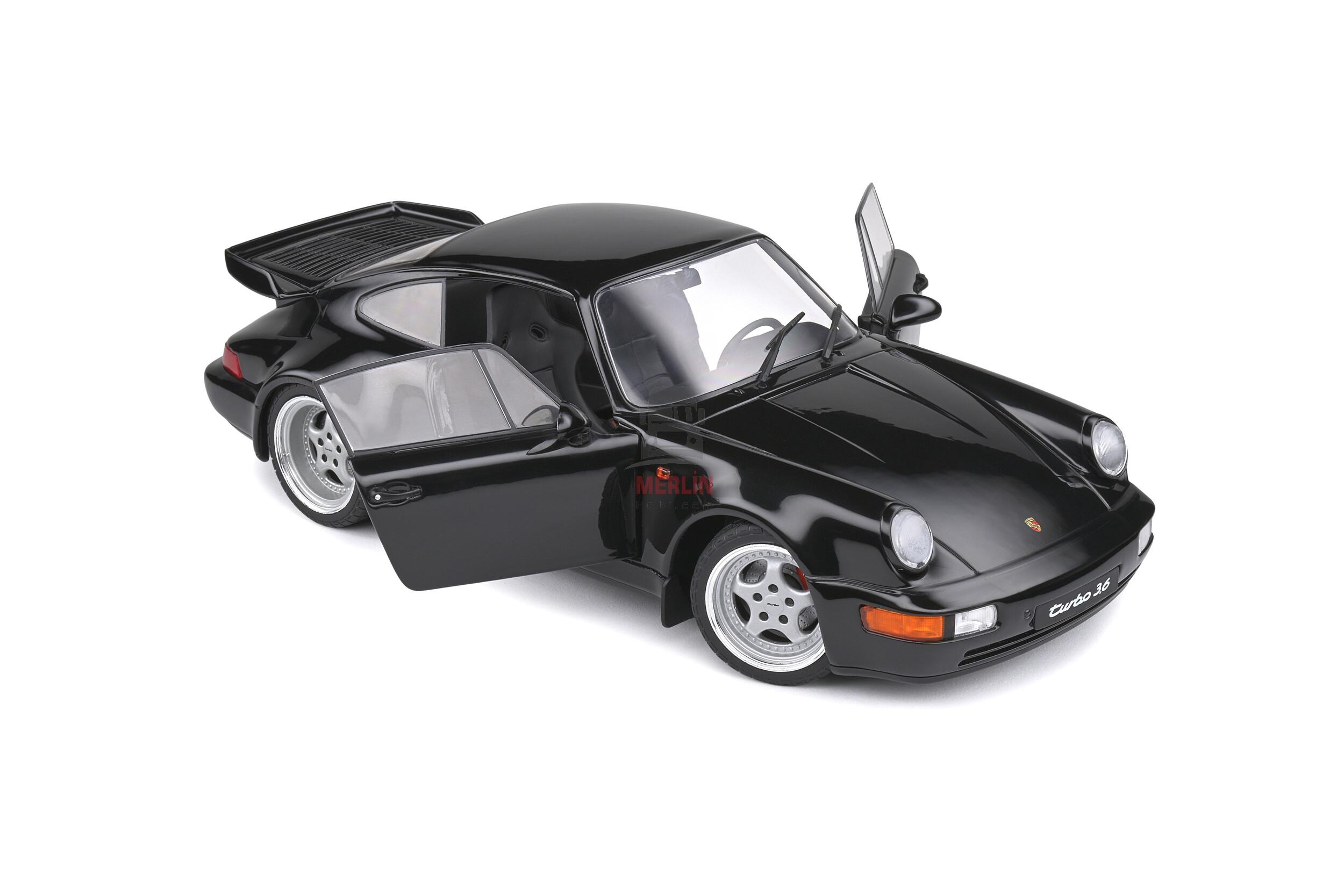 Solido 1/18 Scale S1803404 - Porsche 911 (964) Turbo 3.6 – Black – 1993