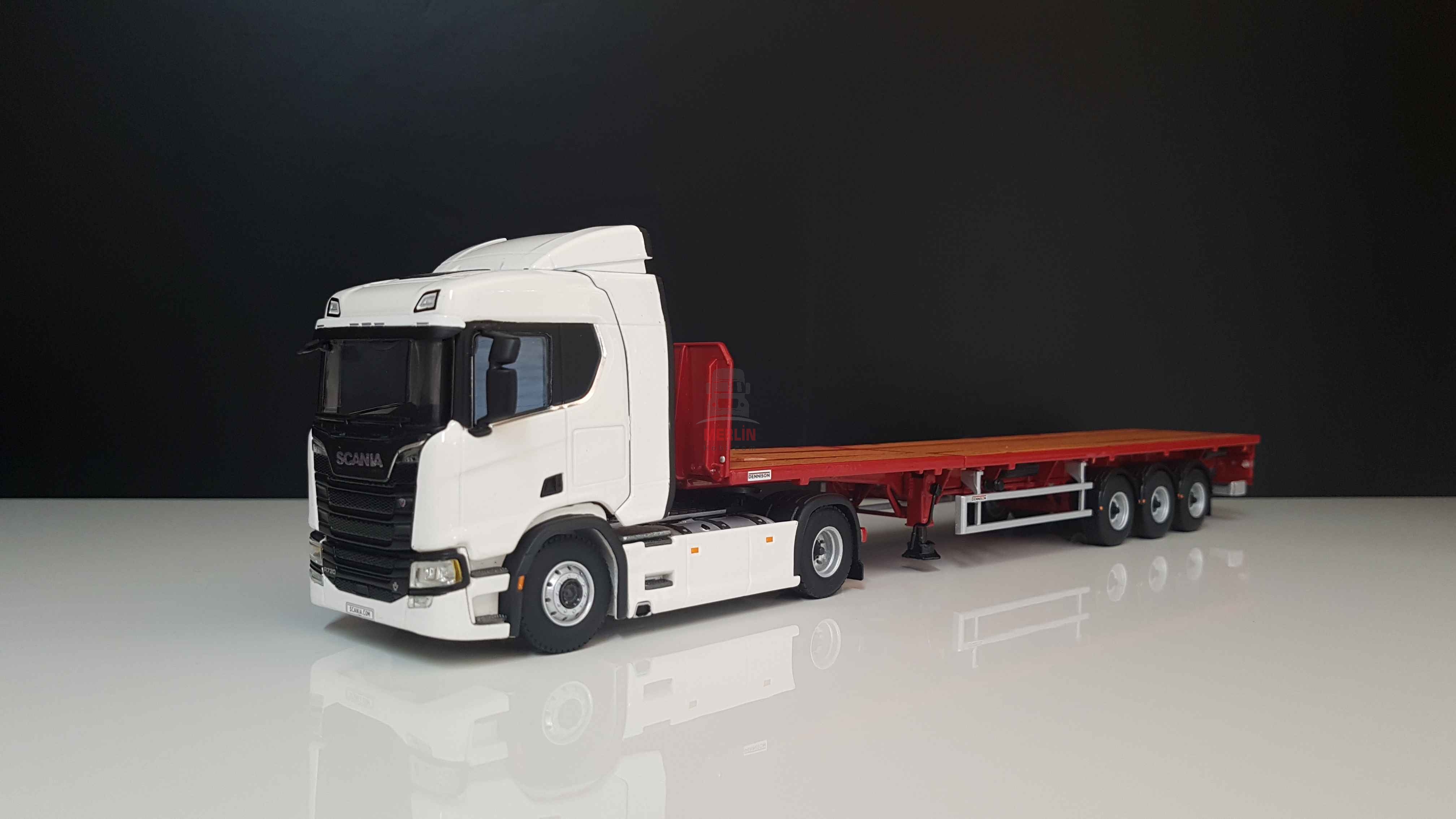 1/50 Scania Nextgen R730 4x2  + FLATBED TRAILER - 3 AXLE Tır Çekici