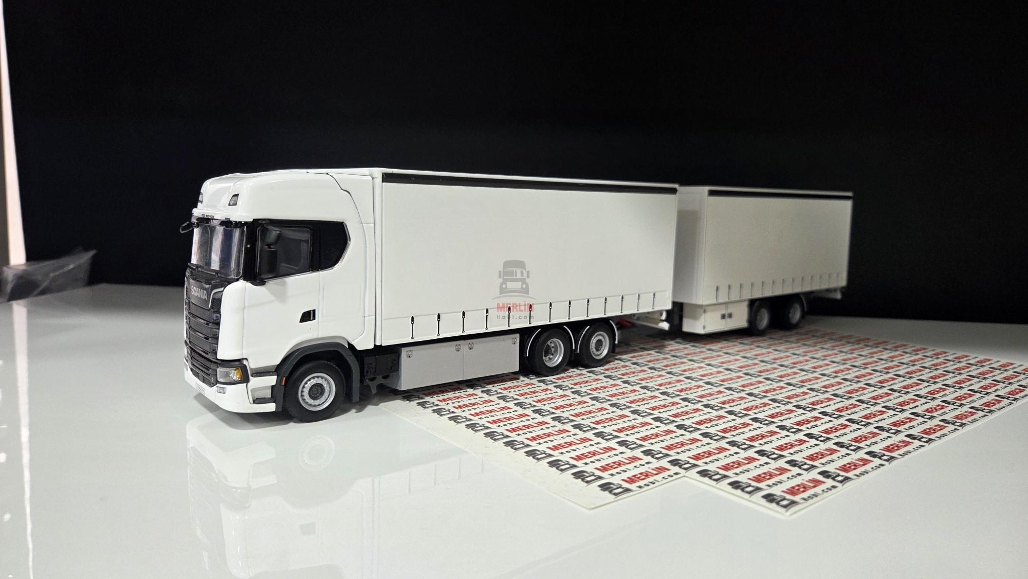 1/50 Rigid; Scania Highline 6x2 Kamyon + Tenteli Römork