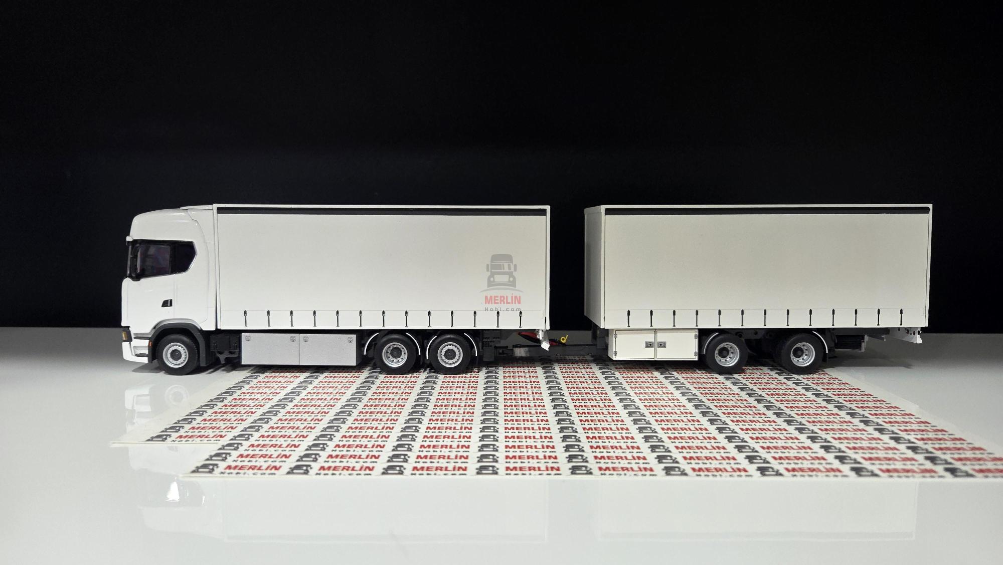1/50 Rigid; Scania Highline 6x2 Kamyon + Tenteli Römork