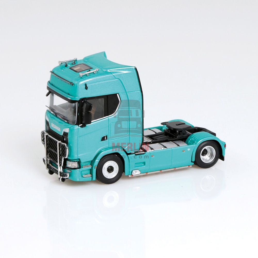1/64 Scania V8 730S 4x2 Car Transporter Yeşil - Lohr