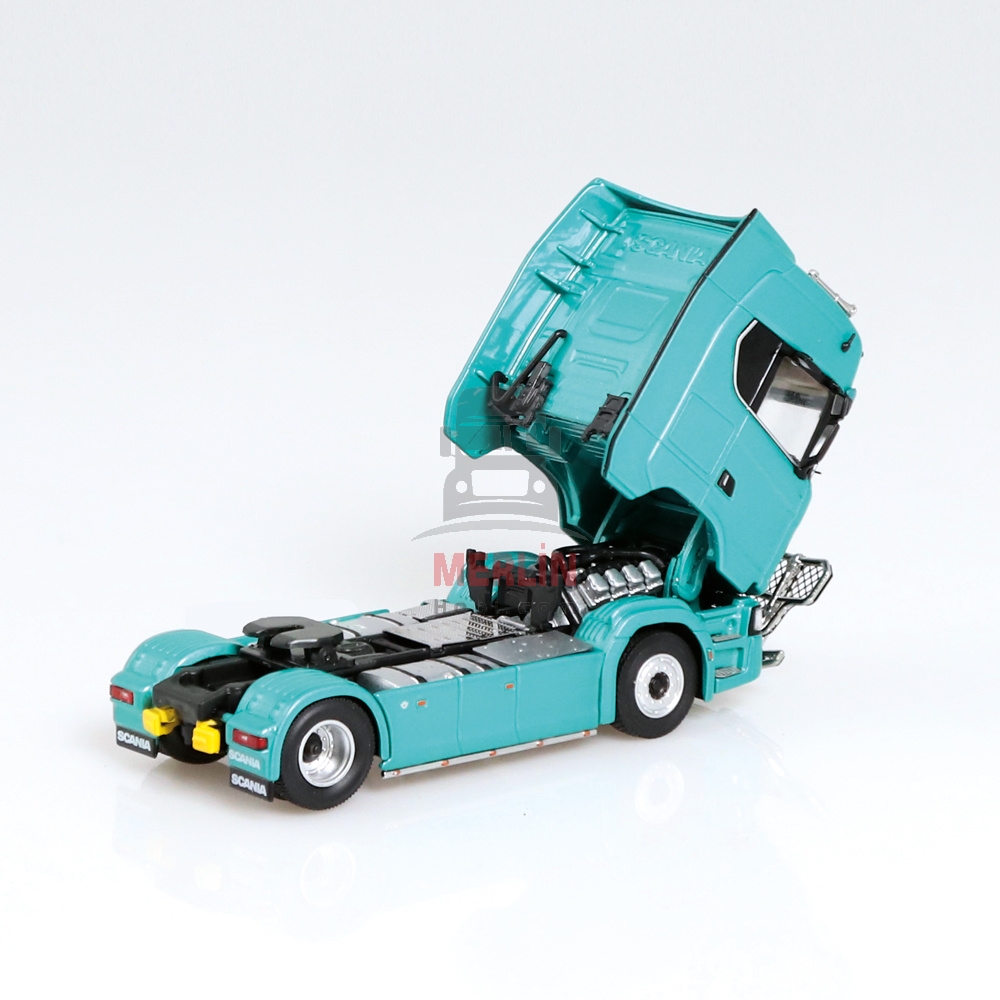 1/64 Scania V8 730S 4x2 Car Transporter Yeşil - Lohr