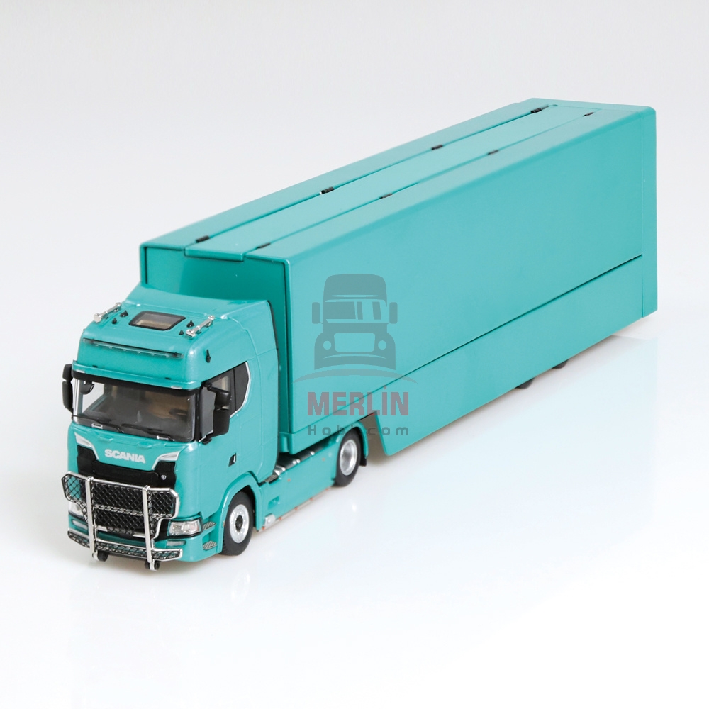 1/64 Scania V8 730S 4x2 Car Transporter Yeşil