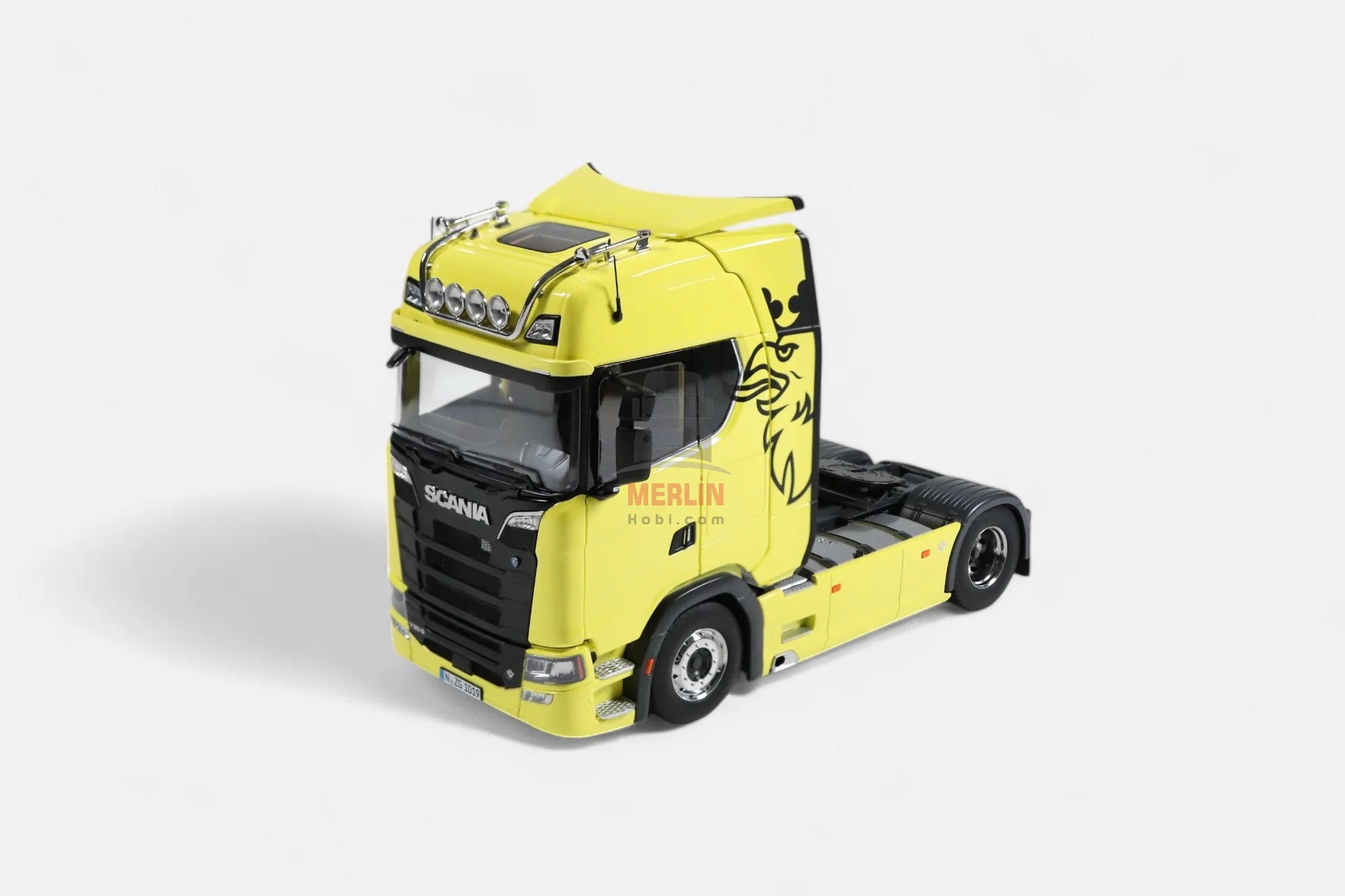 1/18 Scania V8 730S 4x2 Sarı Renk & Lohr car transporter