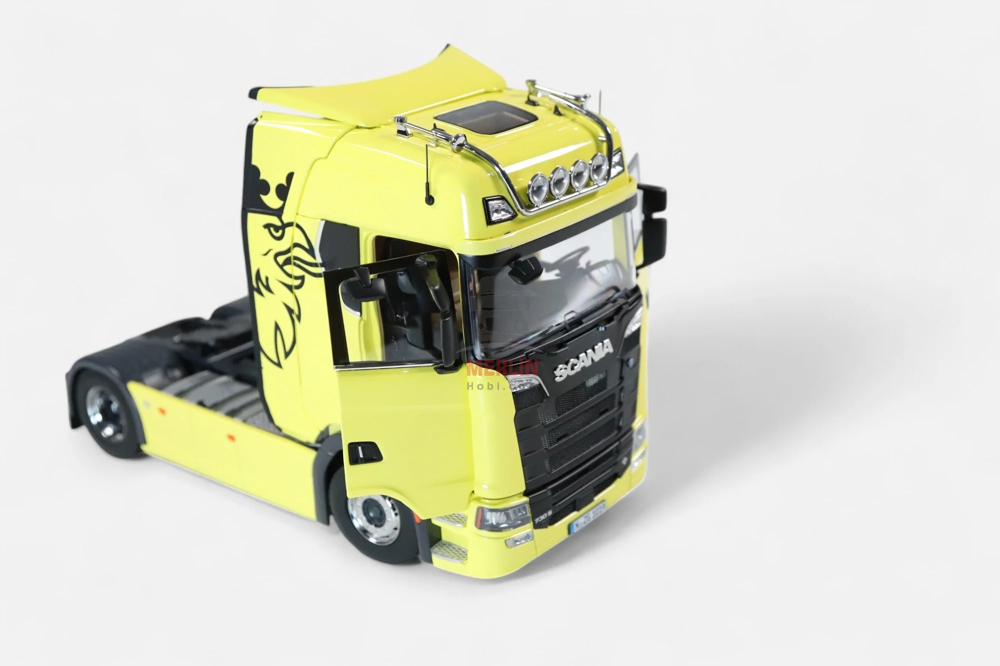 1/18 Scania V8 730S 4x2 Sarı Renk & Lohr car transporter
