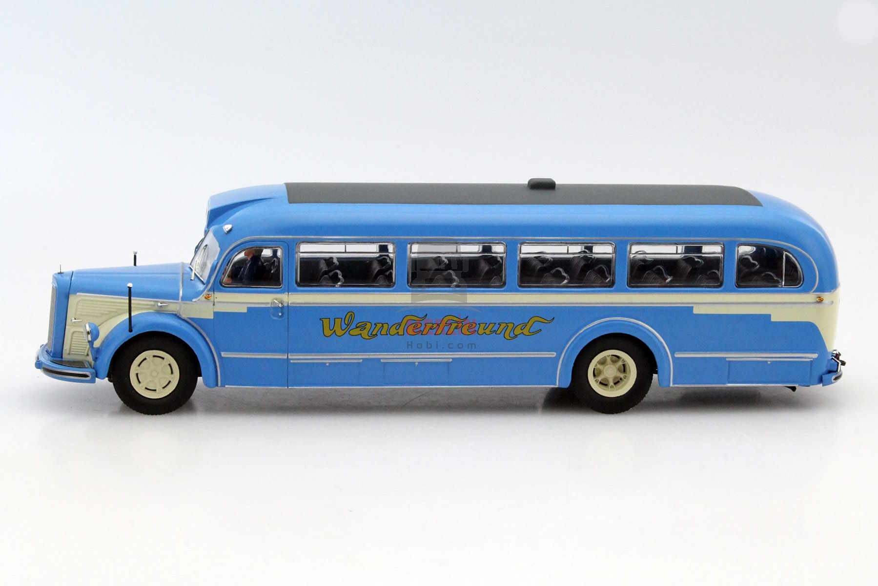 1/43 Schuco  -ikinci el - Mercedes-Benz O 6600 Wanderfreund blue / White