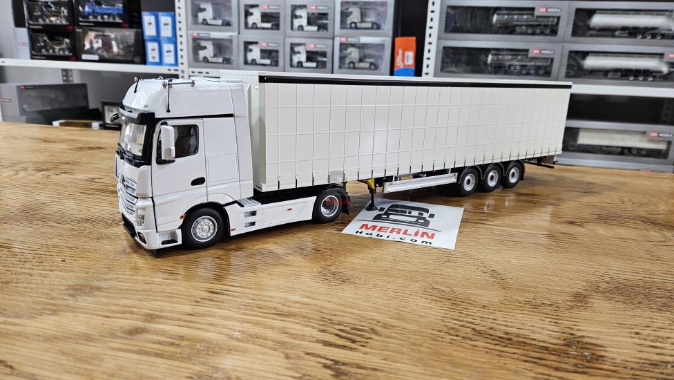 1/32 Marge Mercedes Actros Gigaspace 4x2 + Tenteli Dorse Beyaz Renk