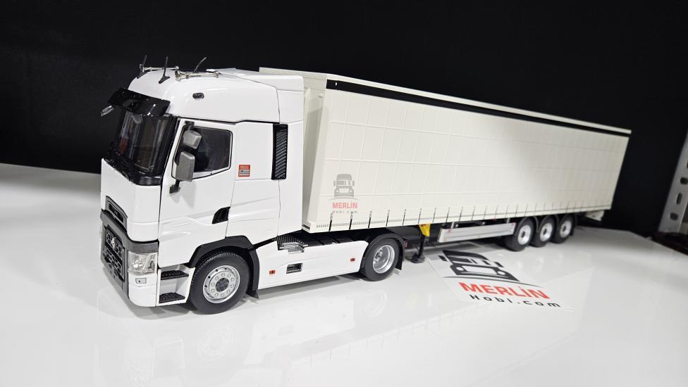 1/32 Marge Renault T520 4x2 + Tenteli Dorse Beyaz Renk
