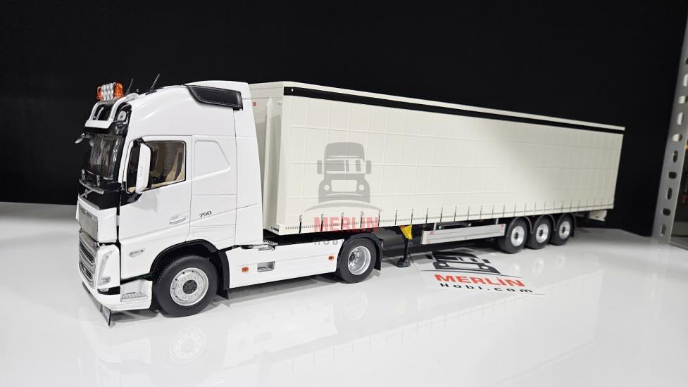 1/32 Marge Volvo FH5 4x2 + Tenteli Dorse Beyaz Renk