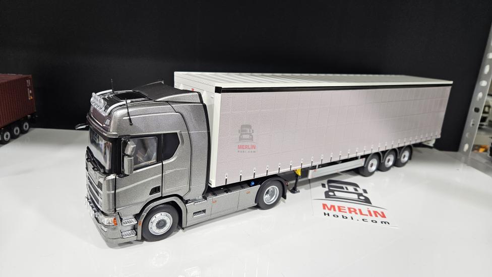 1/32 Marge Scania Nextgen 4x2 + Tenteli Dorse  Gri Renk