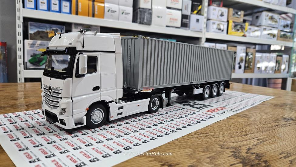 1/32 Marge Mercedes Actros 4x2 + 40ft Konteyner Dorse