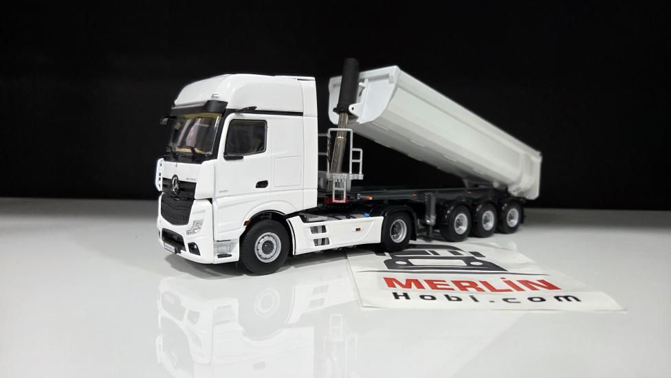 1/50 Mercedes Actros 4x2 + Damper Dorse Beyaz Renk