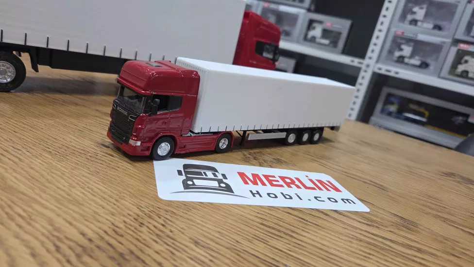 1/64 - Scania 4x2 ve Tenteli Dorse  Welly Tır Çekici