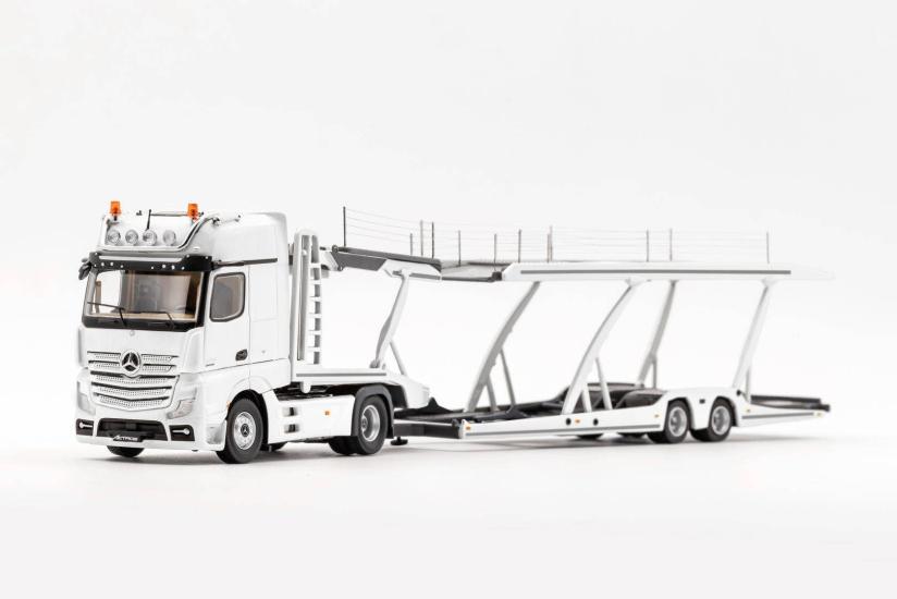1/64 Mercedes-Benz Actros 2 + Araç Taşıyıcı Lohr   #400 Limitli Beyaz Renk