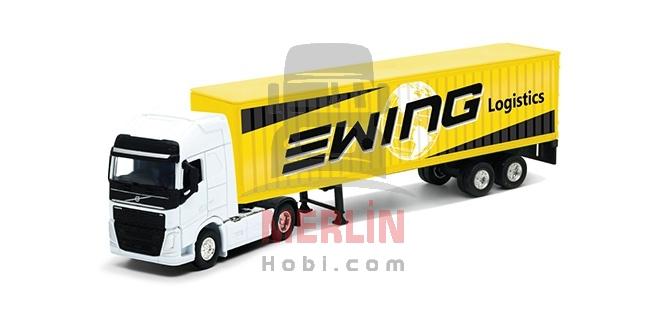 1/64 - Volvo FH4 4x2 ve  Kapaklı Dorse  Welly Tır Çekici
