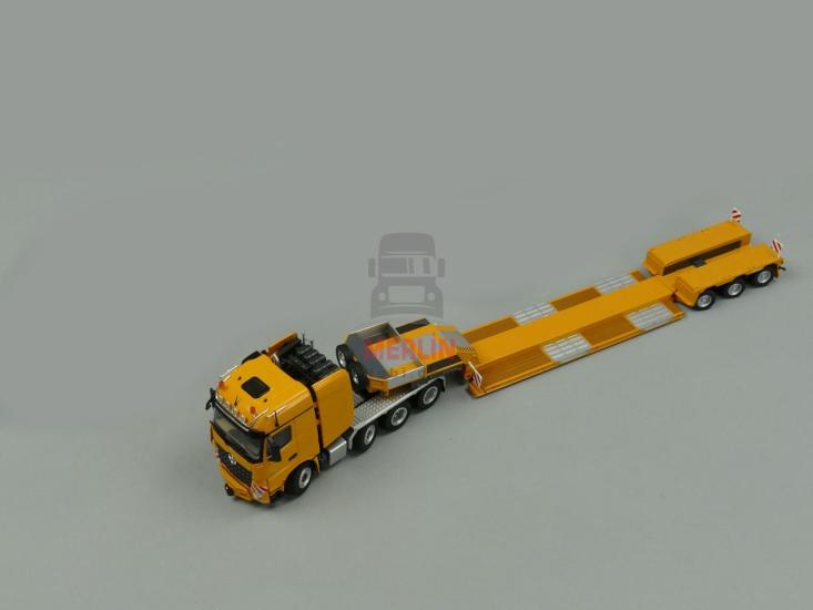 1/50 Mercedes Benz Actros Giga Space SLT  + Nooteboom Euro-PX 3-axle Low Loader - Yellow
