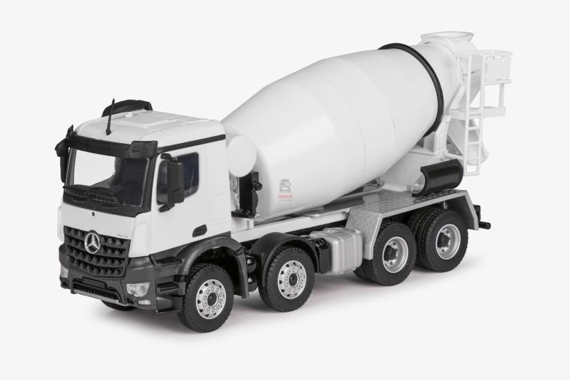 1/50 Mercedes Arocs 8X4 Beyaz Renk Logosuz Beton Mikseri