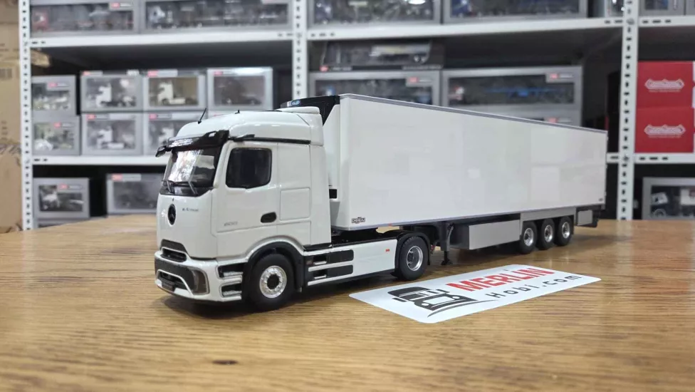 1/43  Mercedes Benz EActros 2026 + Frigo Soğutuculu Dorseli  - PRO Kabin Beyaz