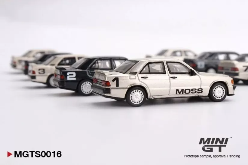 1/64 MINI-GT - MERCEDES BENZ - SET 20X 190E 2.5 16 EVO I NURBURGRING RACE OF CHAMPIONS 1984