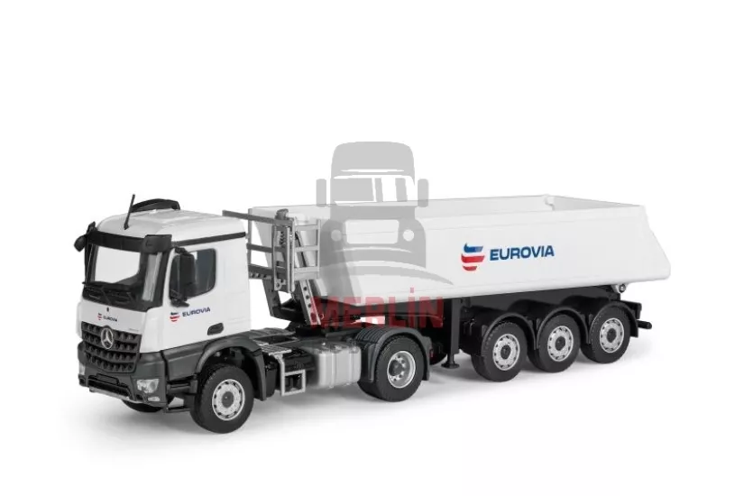 1/50 Mercedes-Benz Arocs 2 akslı ’’EUROVIA’’ üzerinde SCHMITZ CARGOBULL kasalı damperli kamyon’’