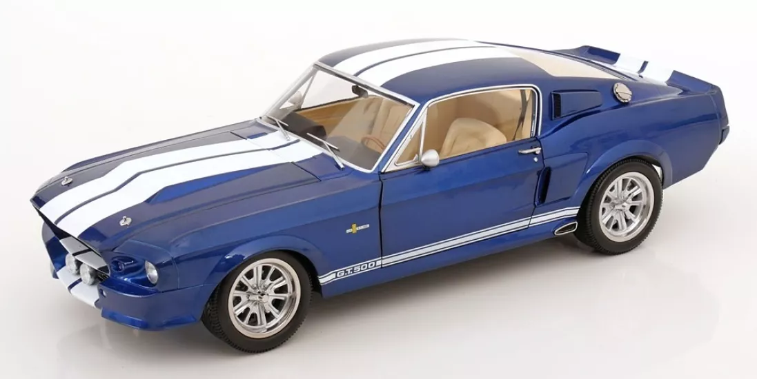 KK SCALE 1:12 Ford Mustang Shelby GT500 1967 blaumetallic/weiß