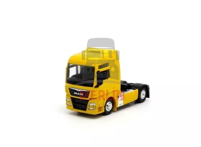 1/64 Ölçek Metal MAN TGX XXL Diecast Metal model Tır Sarı renk