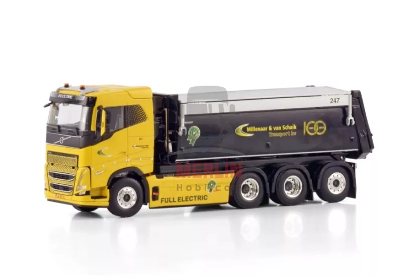 1/50 Millenaar en van Schaik Transport; VOLVO FH5 SLEEPER CAB ELECTRIC 8X4 TIPPER TRUCK