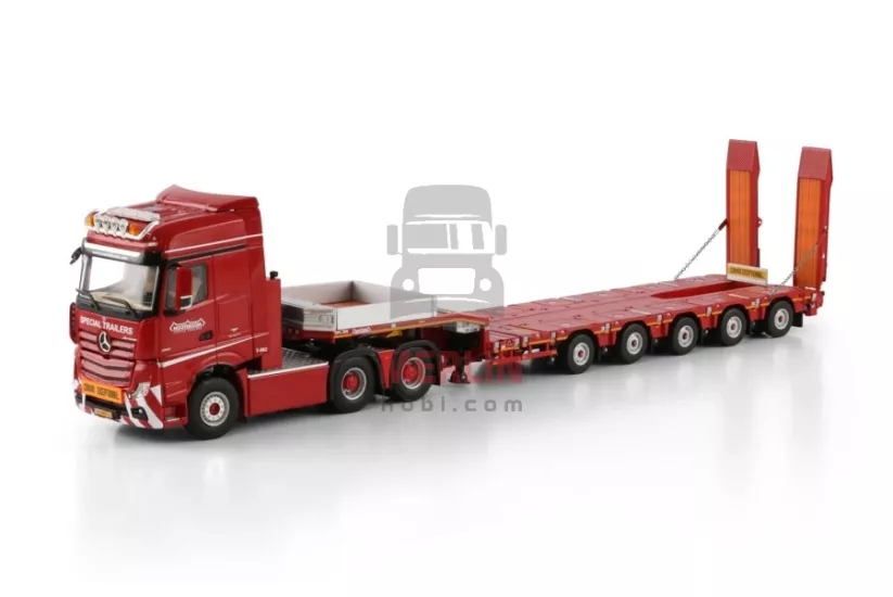 1/50 Nooteboom Red Line;  MERCEDES-BENZ ACTROS MP5 BIG SPACE 6X4 MANOOVR - 5 AXLE