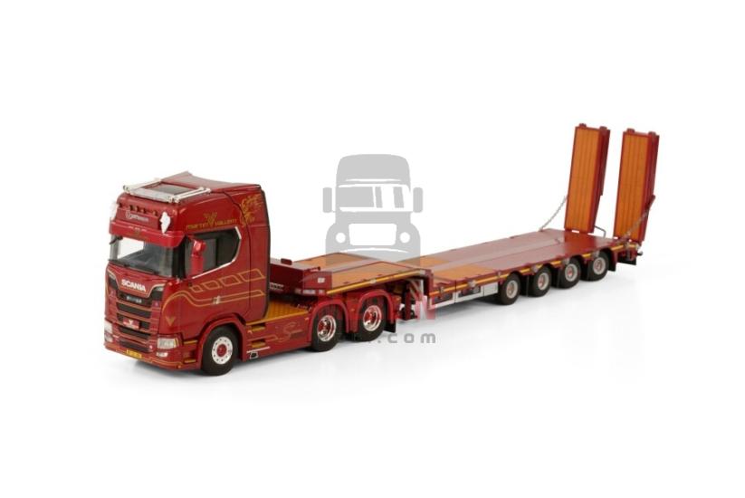 1/50 Vallem; SCANIA S HIGHLINE | CS20H 6X4 SEMI LOW LOADER | RAMPS - 4 AXLE
