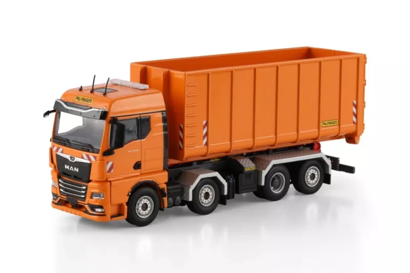 1/50 Premium Line; MAN TGX GM RIGED TRUCK WITH HOOKLIFT SYSTEM 8X2 TAG AXLE + 40M3 CONTAINER