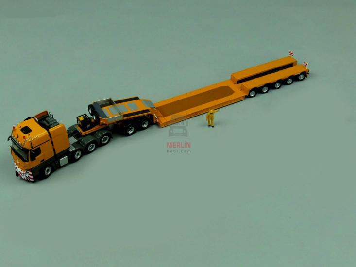 1/50 Mercedes Benz Actros Giga Space SLT  + Nooteboom Euro-PX 5-axle Low Loader + Dolly