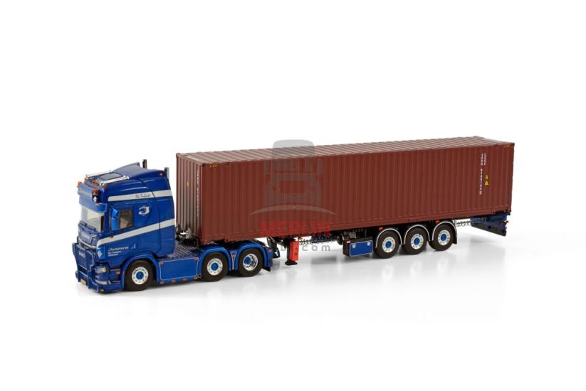 1/50 Jaspers Internationaal Transport; SCANIA R HIGHLINE 6X2 TWINSTEER CONTAINER TRAILER - 3 AXLE WITH 45 FT CONTAINER’’