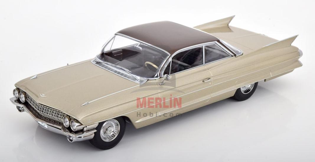 K-K SCALE 1/18 Cadillac Series 62 Coupe DeVille 1961 BEİGE METALLİC/BRAUN METALLİC