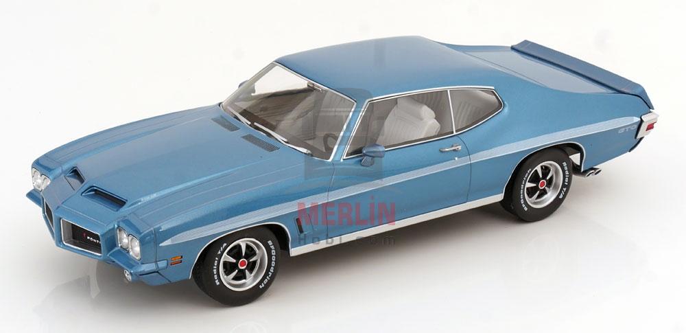 K-K SCALE 1/18 Pontiac LeMans GTO 1972 HELLBLAU-METALLİC