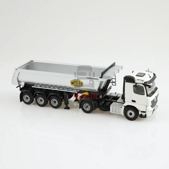 1/50 Mercedes Arocs 4x2 White + Meiller Trailer