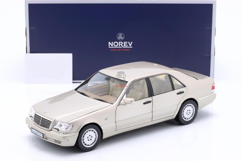 1/18 Norev Mercedes-Benz S600 (W140) year 1997 smoke silver metallic 