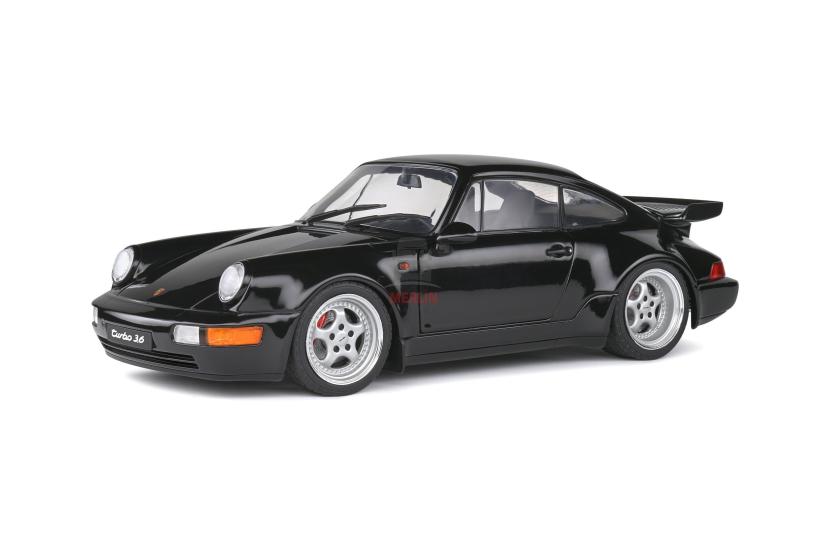 Solido 1/18 Scale S1803404 - Porsche 911 (964) Turbo 3.6 – Black – 1993