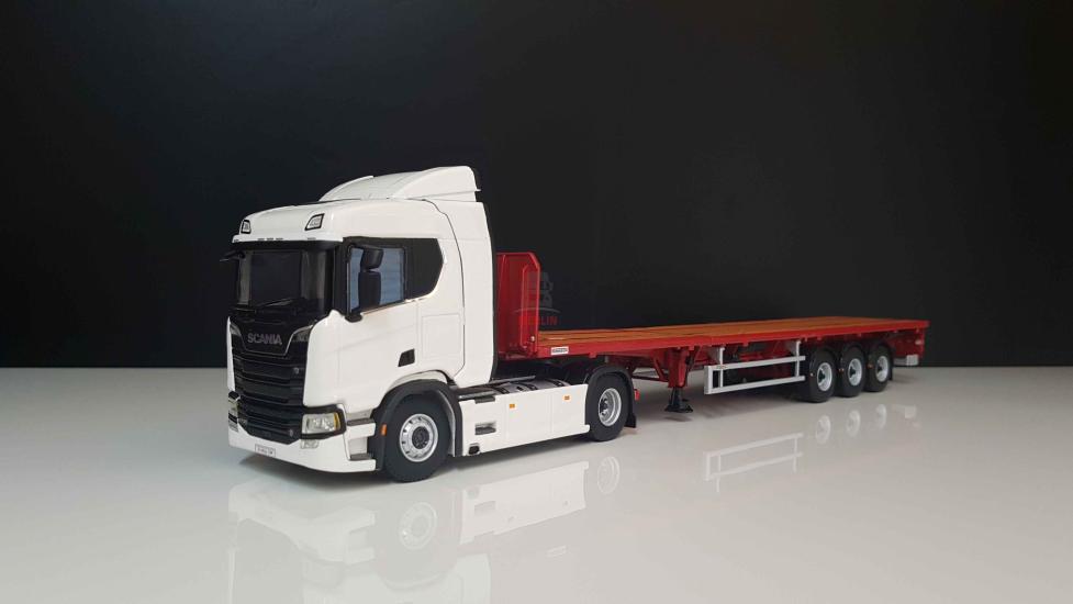 1/50 Scania Nextgen R730 4x2  + FLATBED TRAILER - 3 AXLE Tır Çekici
