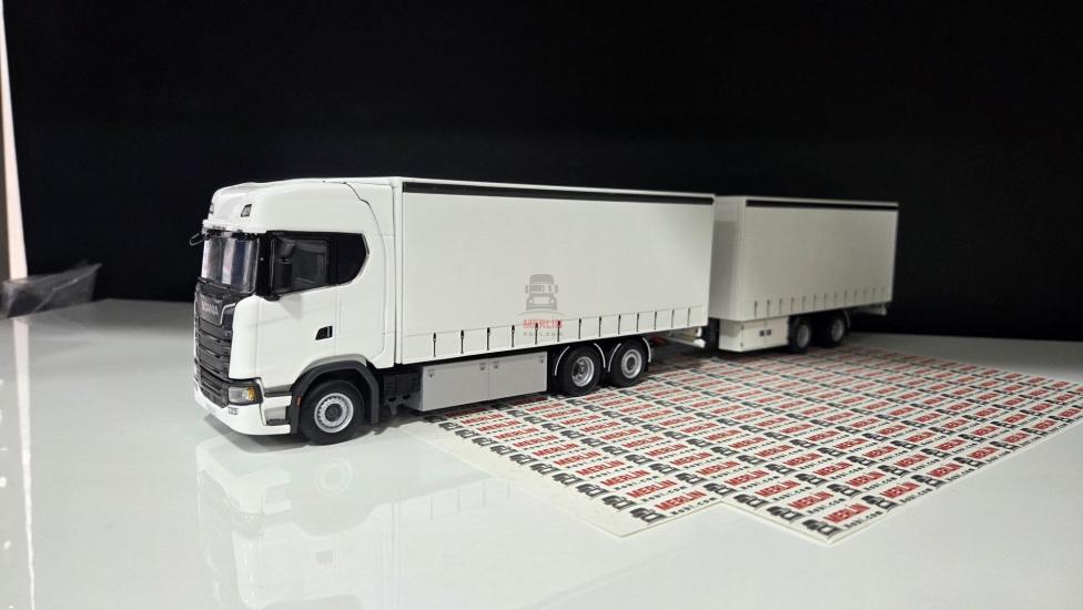 1/50 Rigid; Scania 6x2 Kamyon + Tenteli Römork