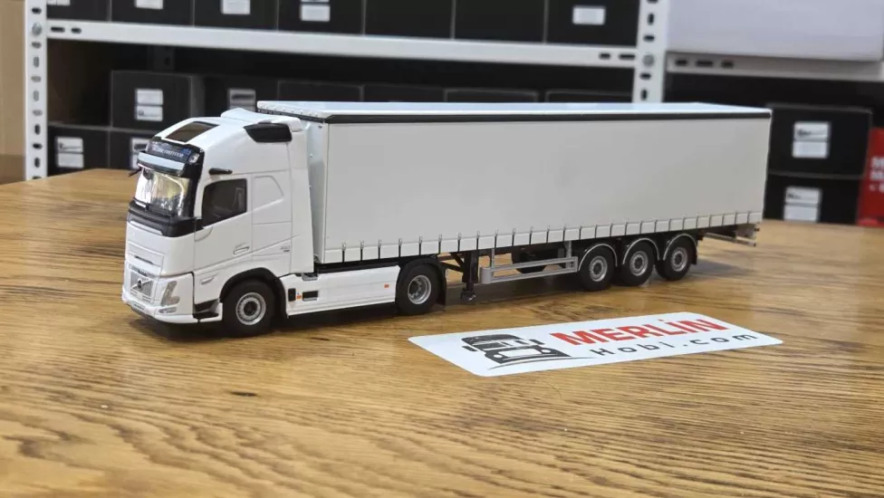 1/50 - VOLVO FH AERO4X2 + Tenteli  Trailer - Beyaz