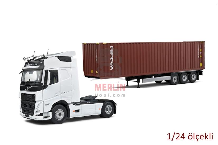 1/24 - Volvo FH5 XL White+ 40ft Container 