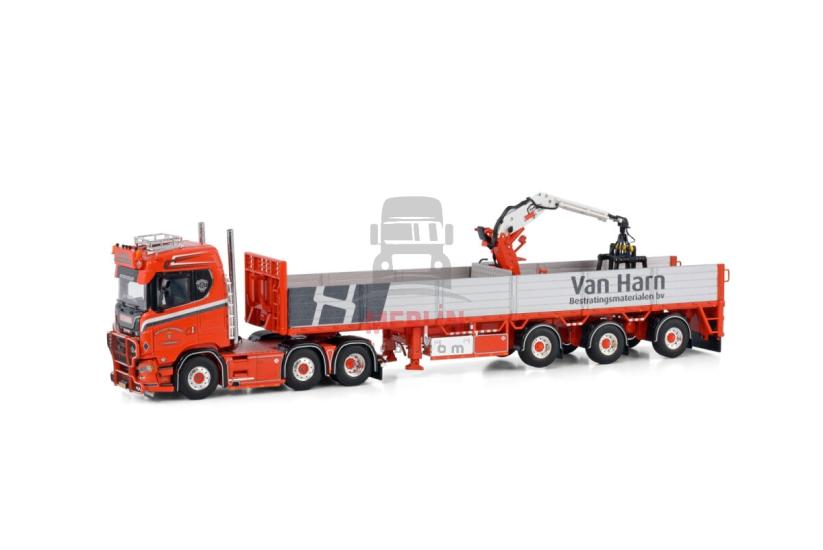 1/50  Scania S Normal CS20N 6x2 TwinSteer Brick Semitrailer 3axle - Wernsen Transport