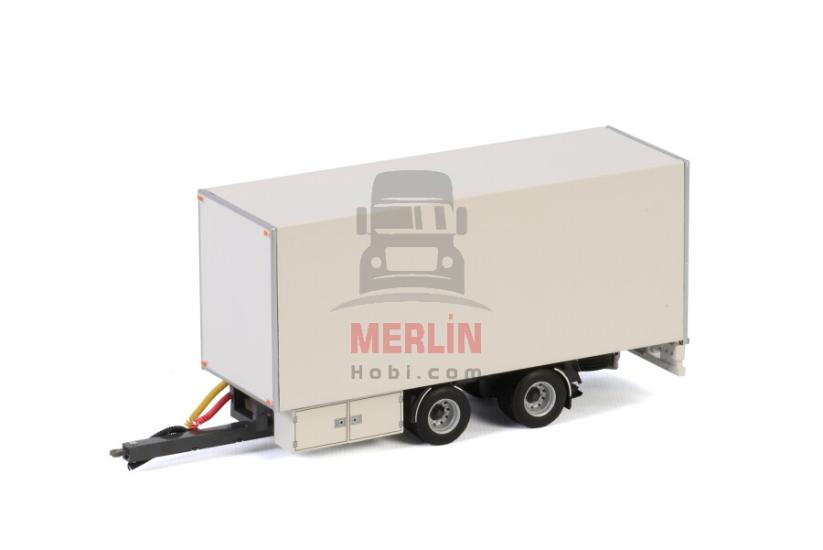 1/50 - White Line; CENTRE - AXLED DRAWBAR | BOX TRAILER - 2 AXLE