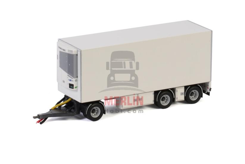 1/50 - White Line; TURNTABLE DRAWBAR FRIDGE TRAILER - 3 AXLE