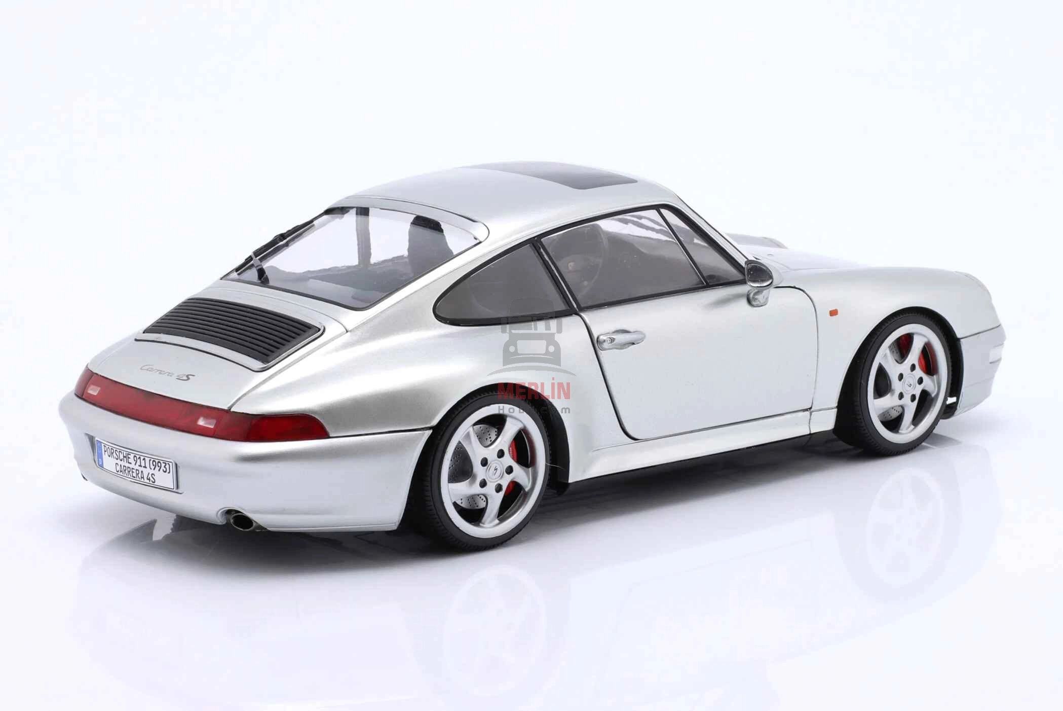 Solido 1/18 Scale Porsche 911 (993) 4S – Polar Silver – 1996
