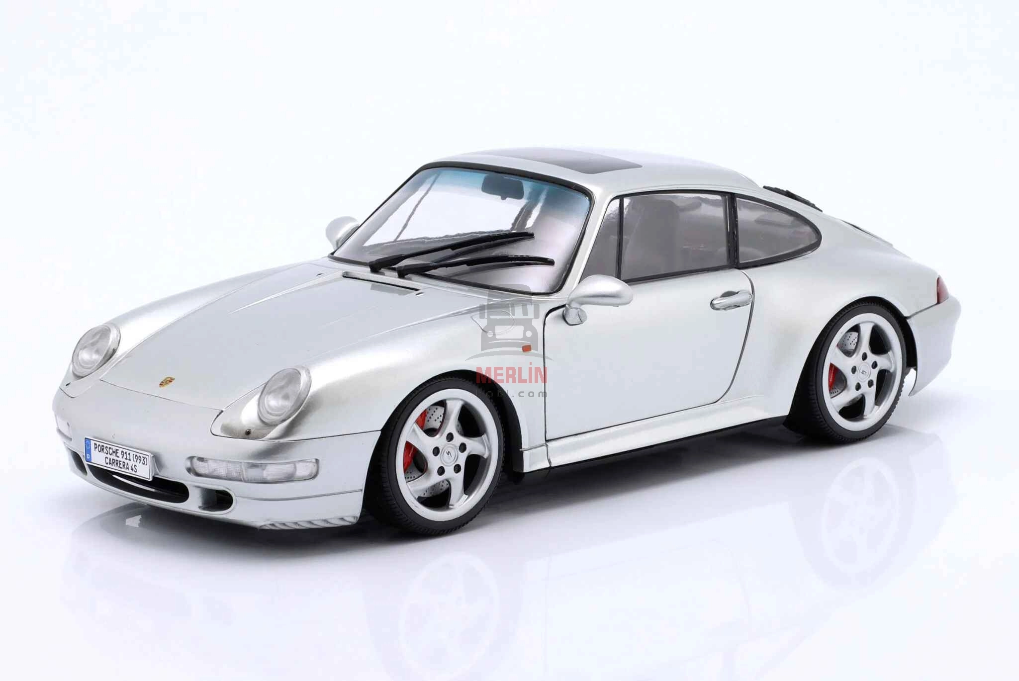 Solido 1/18 Scale Porsche 911 (993) 4S – Polar Silver – 1996
