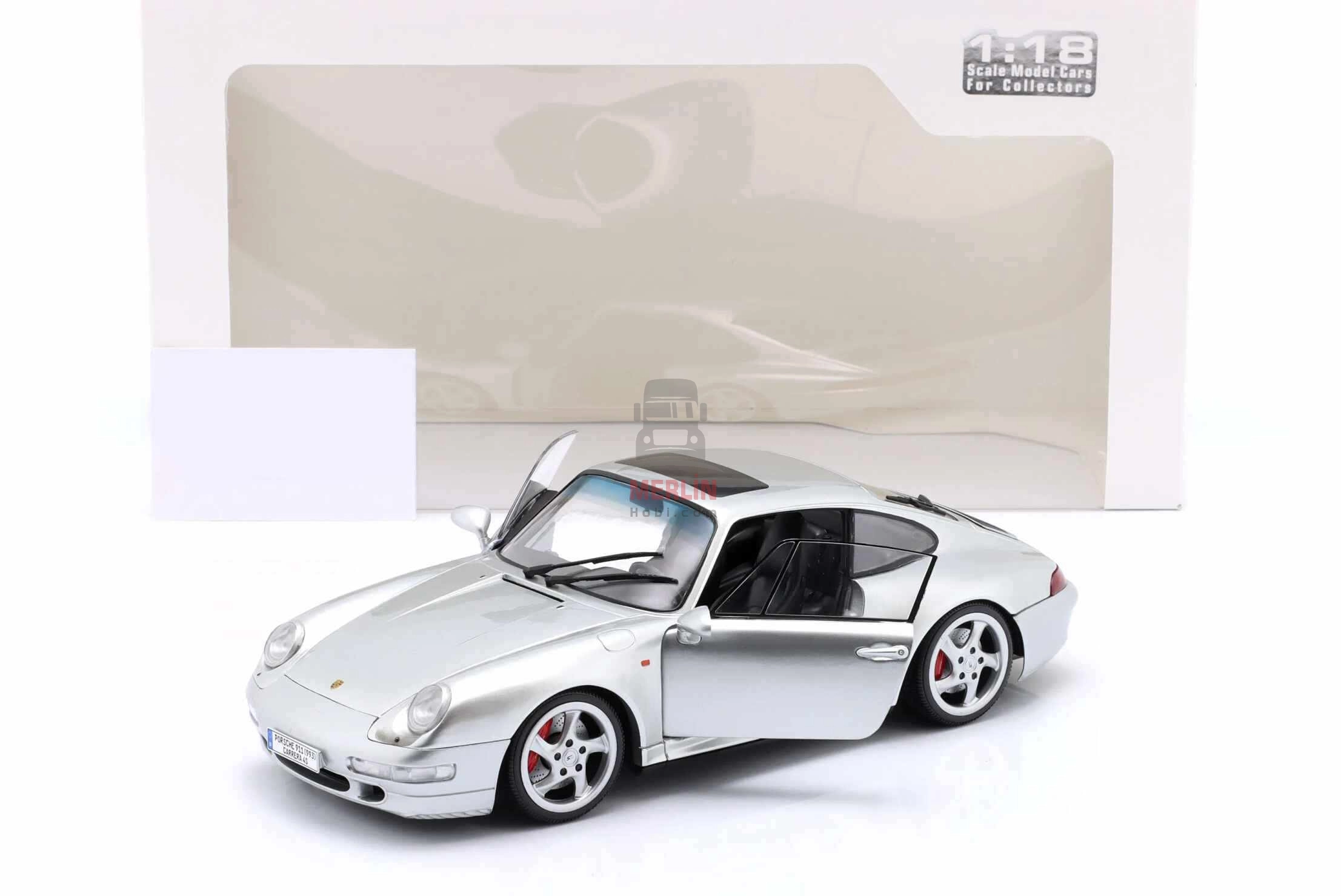 Solido 1/18 Scale Porsche 911 (993) 4S – Polar Silver – 1996