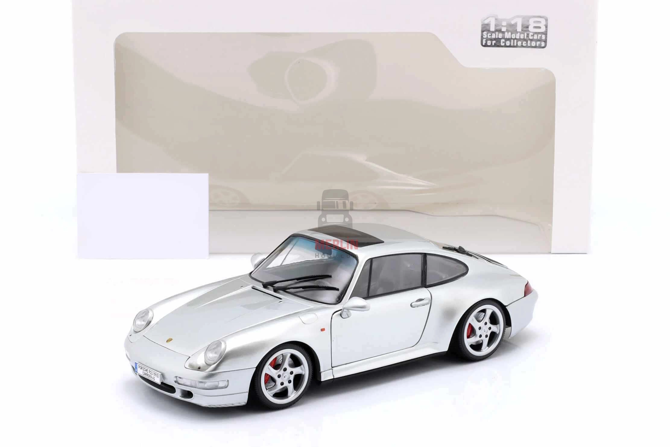 Solido 1/18 Scale Porsche 911 (993) 4S – Polar Silver – 1996