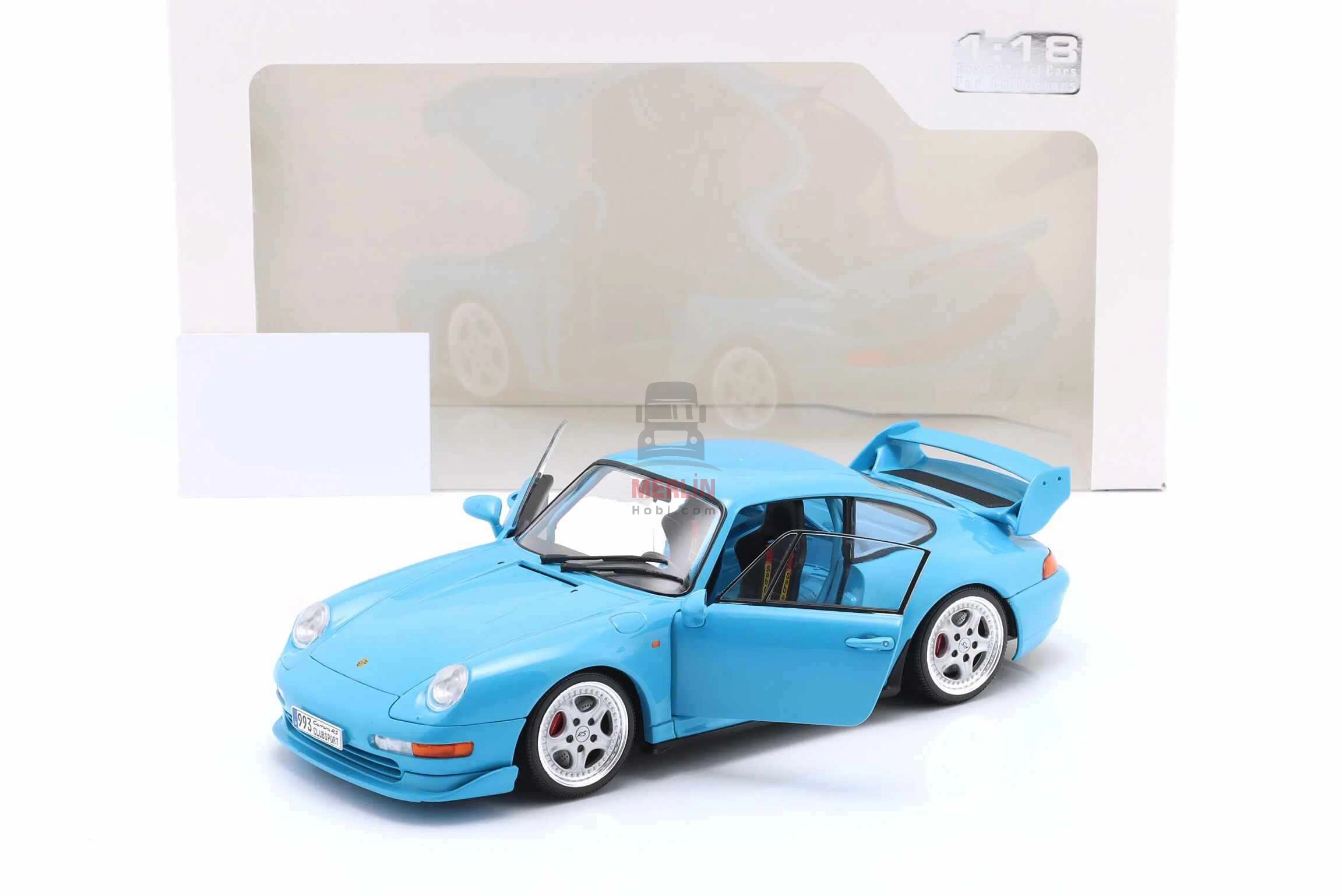 Solido 1/18 Scale Porsche 911 (993) Clubsport – Riviera Blue – 1997